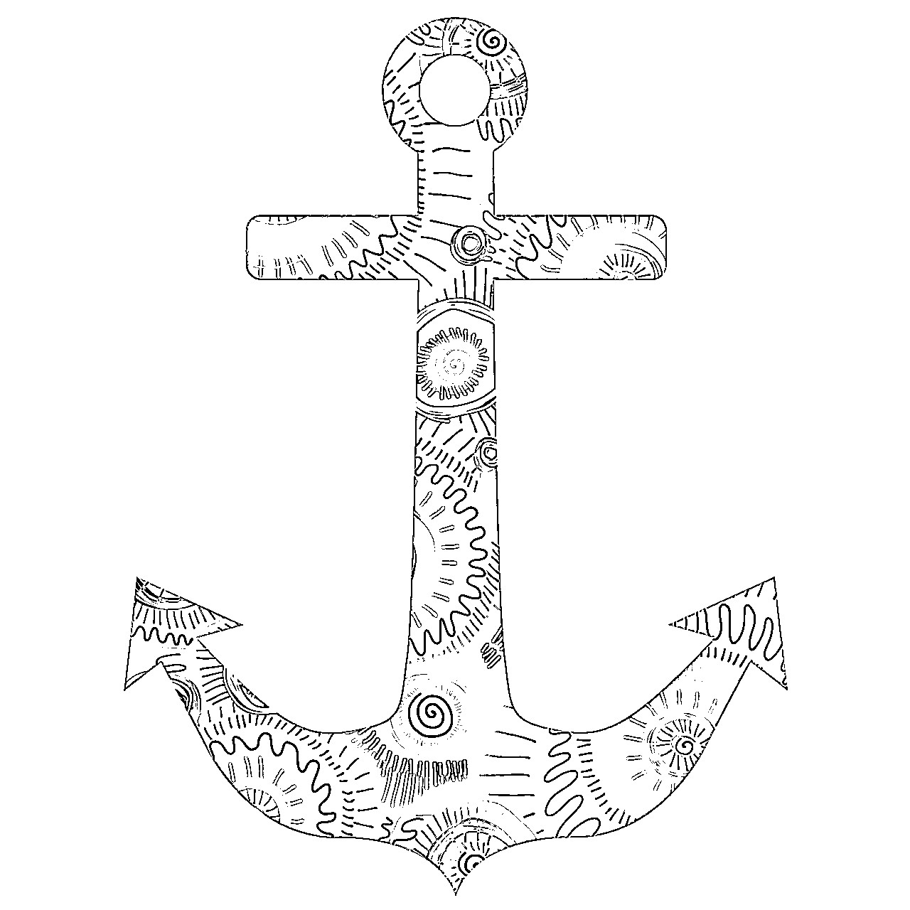 Anchor Coloring Page Adult Coloring Pages Anchor 3 Pinterest With Page