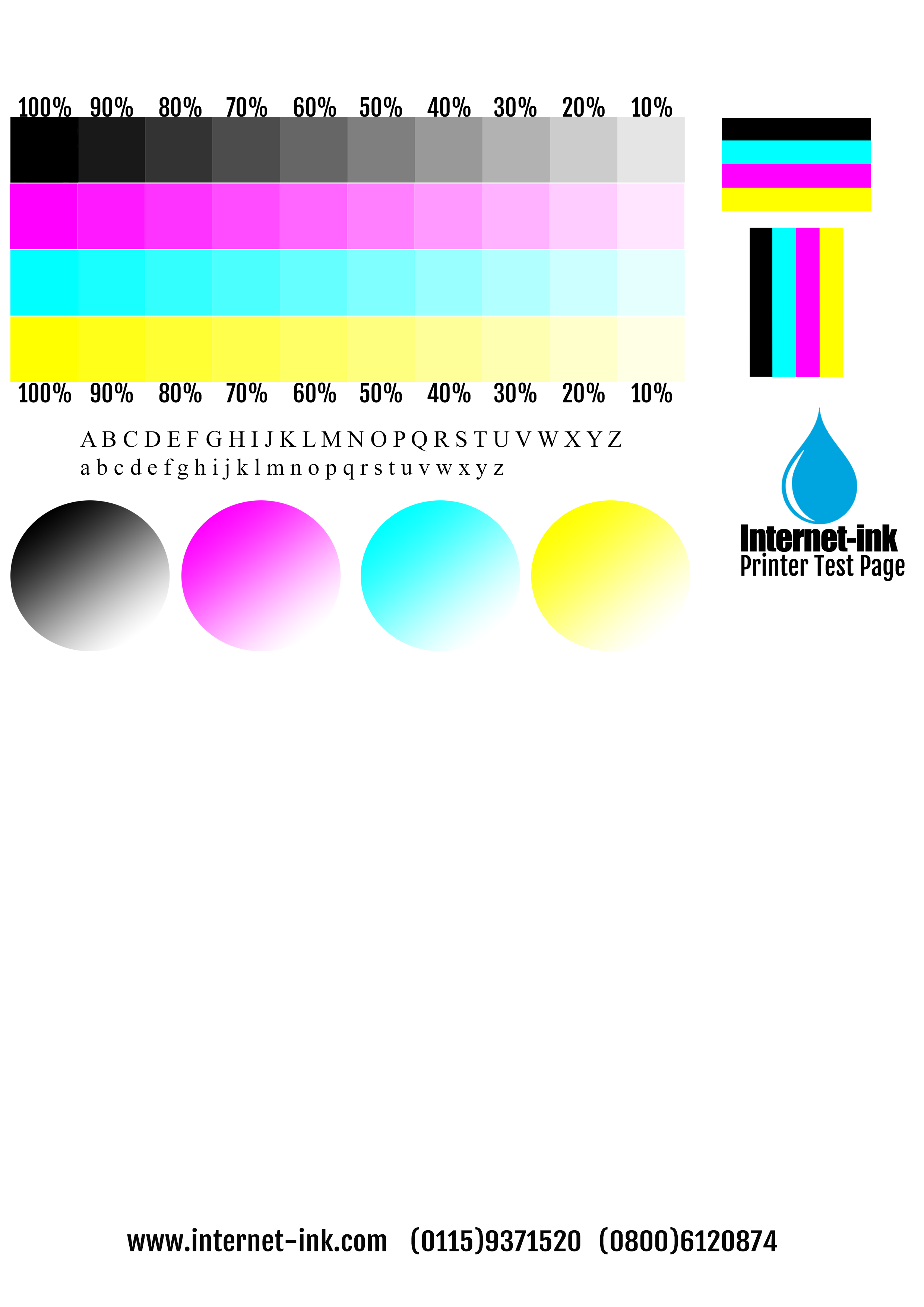 Color Printer Test Page Colour Test Page Internet Ink Birijus