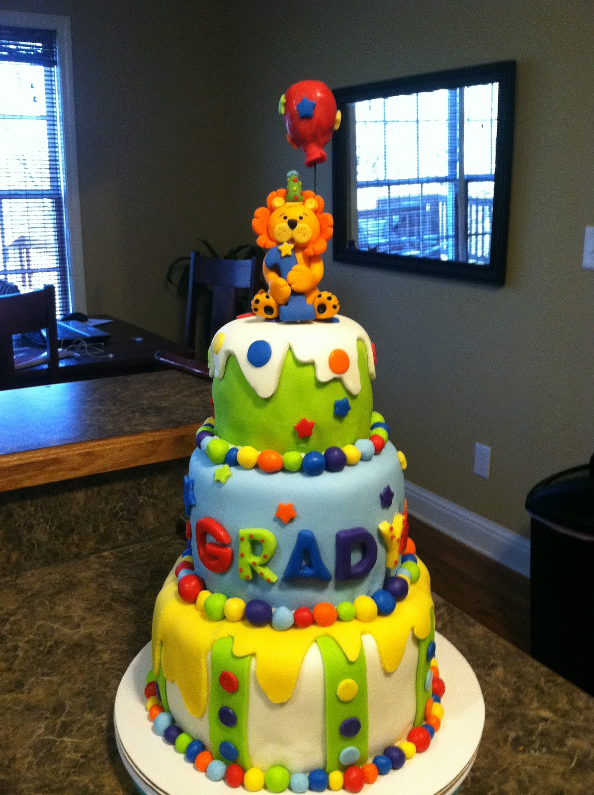 First Birthday Cake Boy Ba Boy First Birthday Circus Cake Brandi