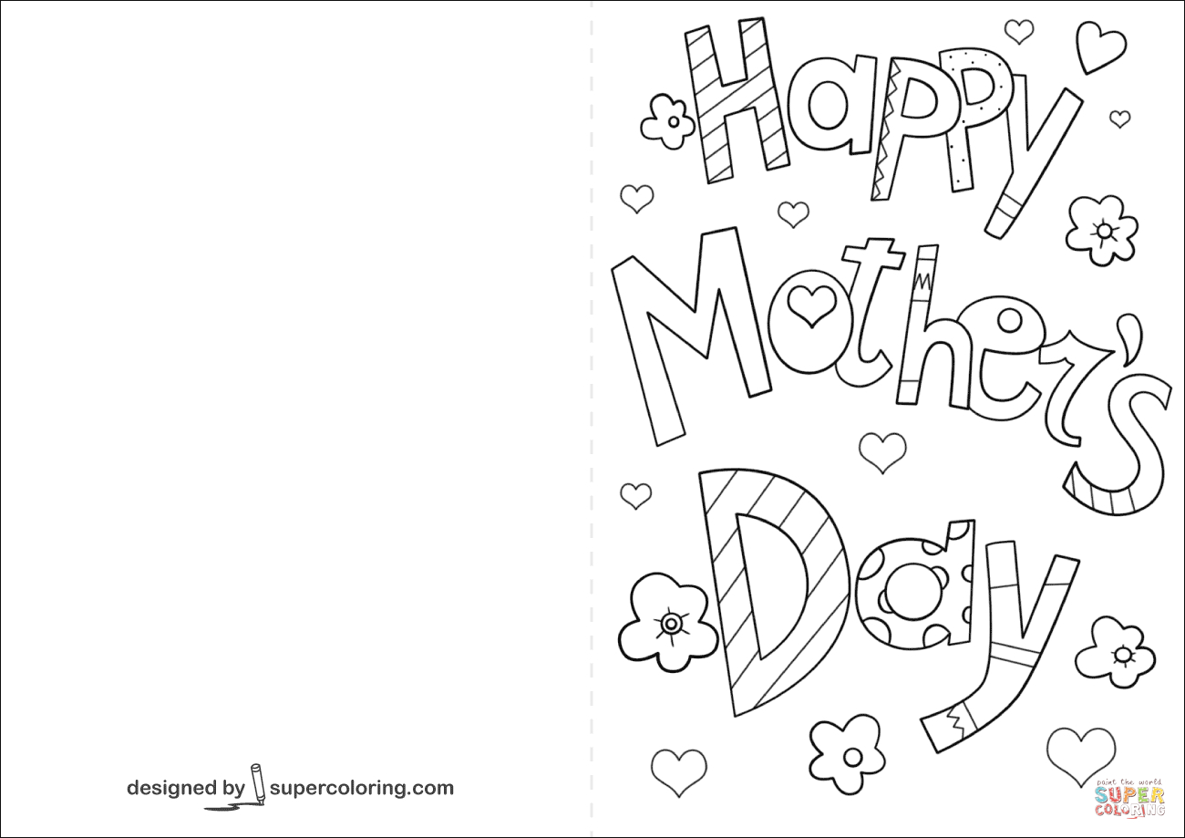 happy mothers day card for kids