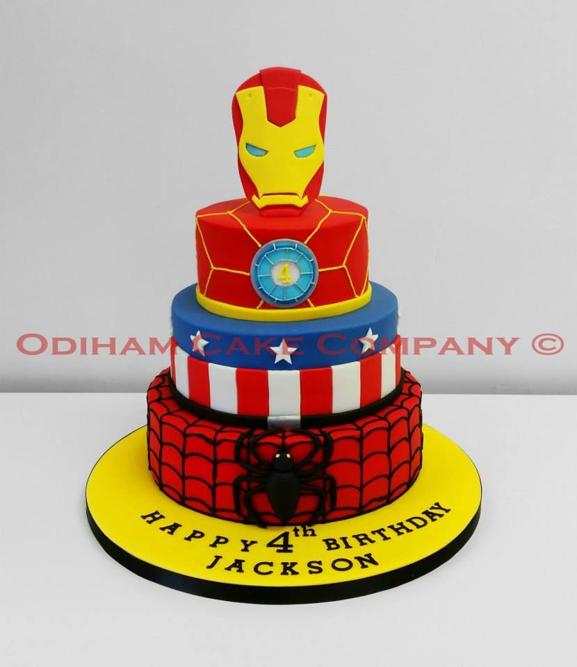 iron spiderman cake