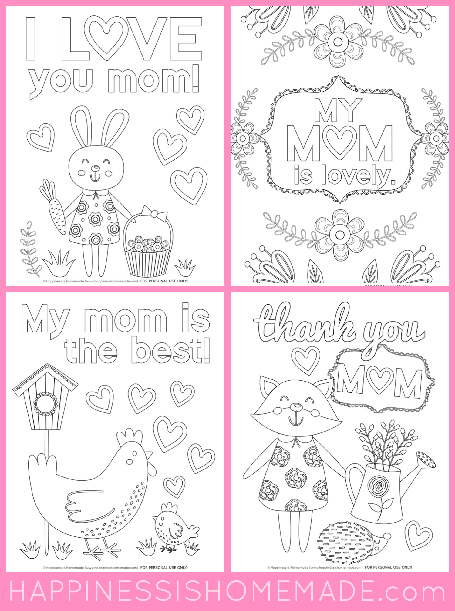 Mom Coloring Pages Mothers Day Coloring Pages Free Printables