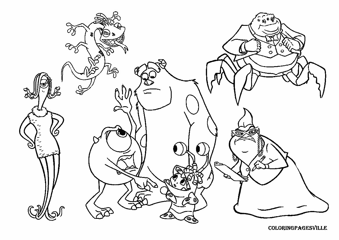 Monster Inc Coloring Pages Monsters Color Monster Inc Coloring Pages Monsters