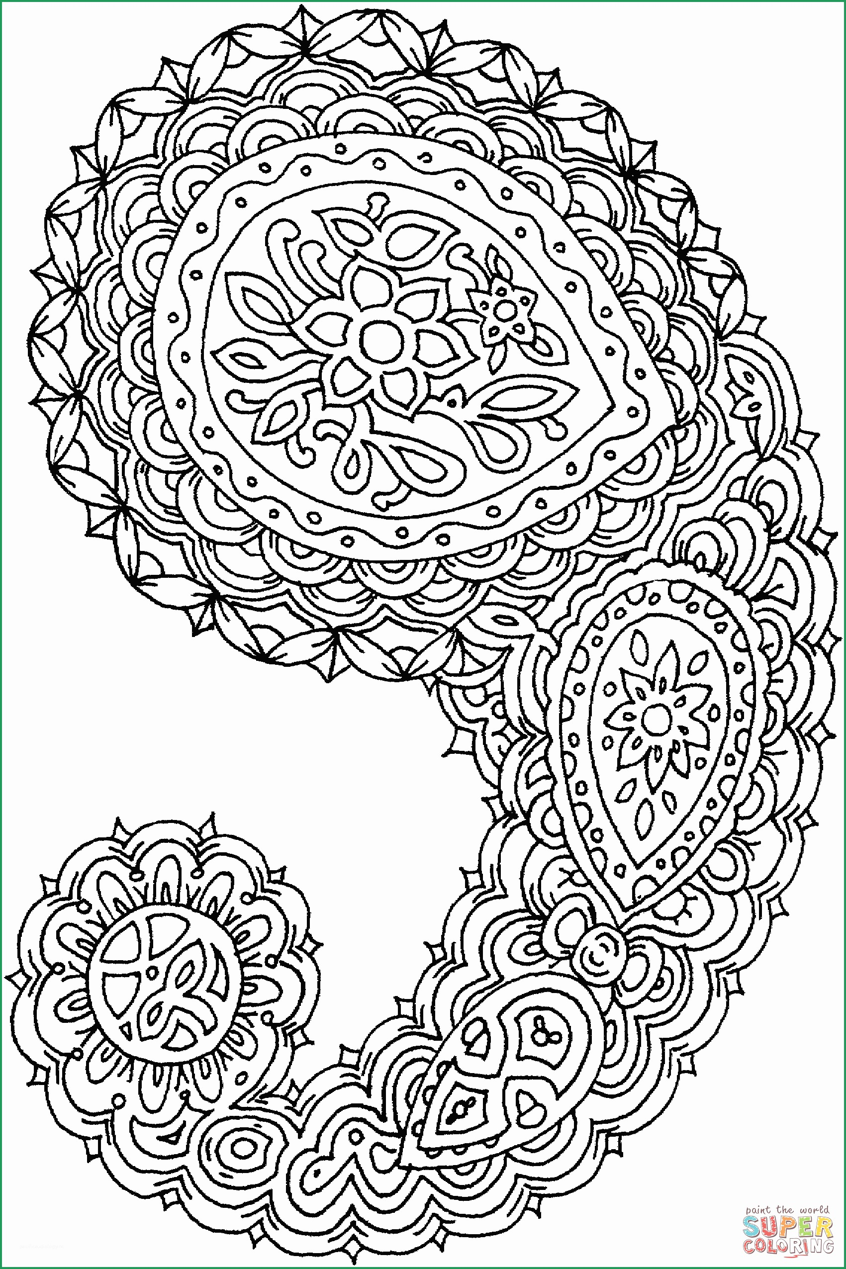 Paisley Coloring Pages Paisley Print Coloring Pages Awesome