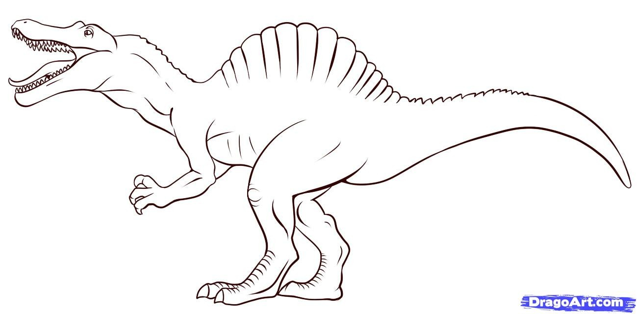 spinosaurus coloring page dinosaur coloring pages