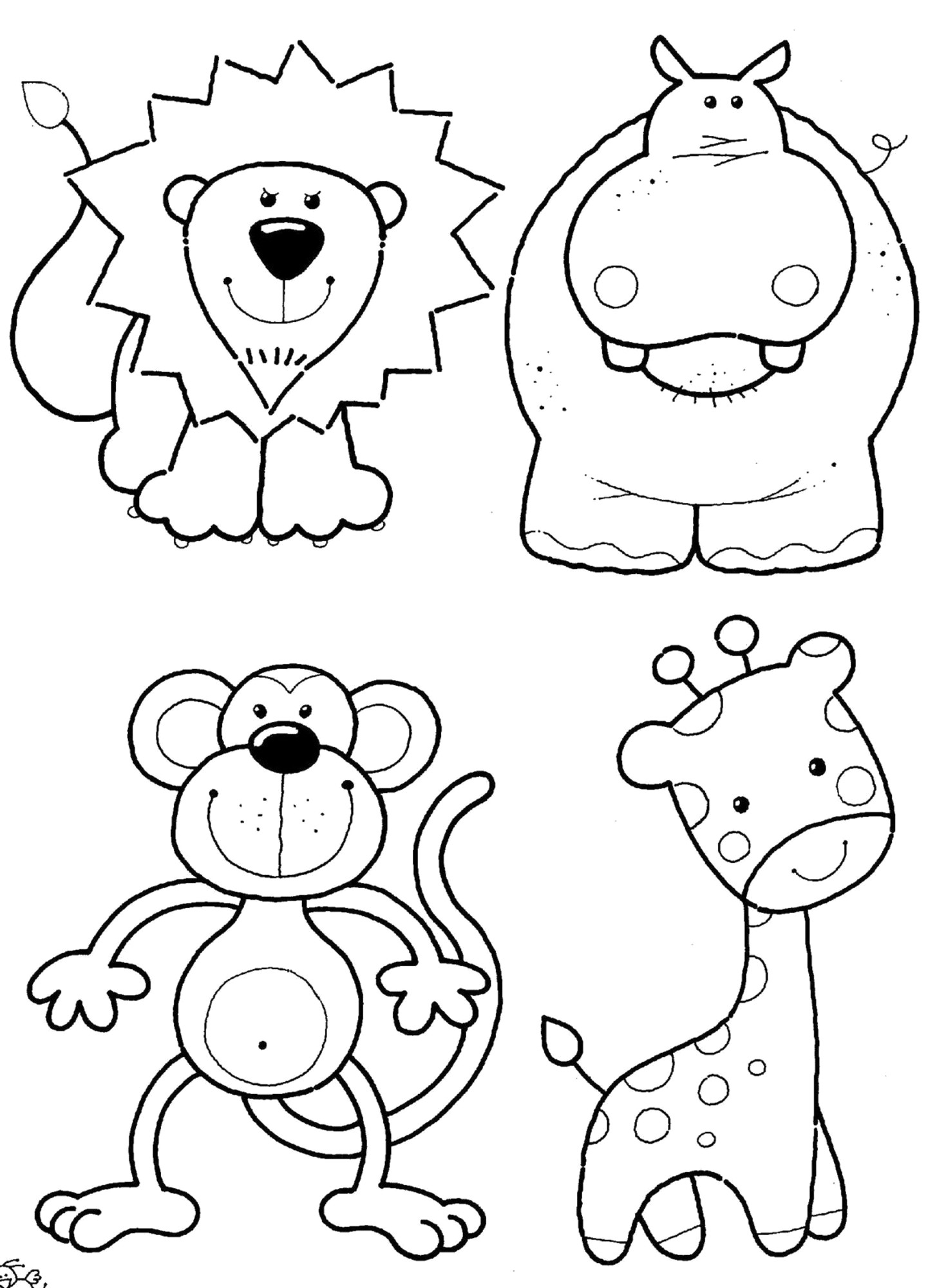 Wild Animal Coloring Pages Noted Zoo Animal Coloring Sheets Cute Wild Animals Pages New Birijus Com