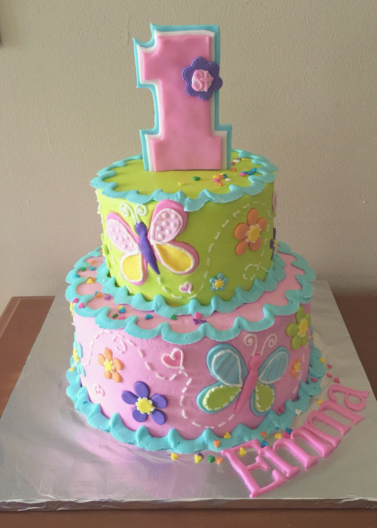1St Birthday Girl Cakes 1st Birthday Cake For A Girl My Own Cakes Pinterest Birthday