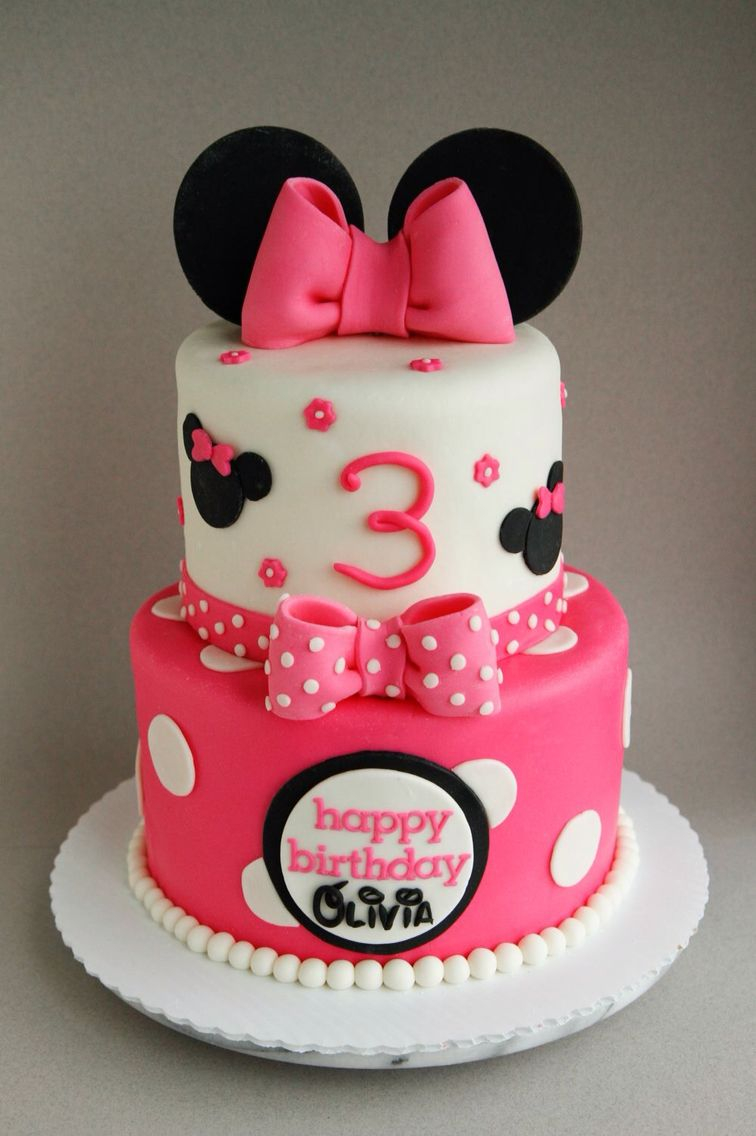 3Rd Birthday Cake Happy 3rd Birthday Olivia A 68 Minnie Mouse Cake Filled With