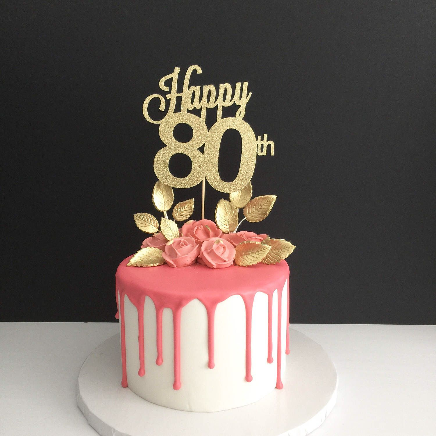 80Th Birthday Cakes Any Age 80th Birthday Cake Topper Happy 80th Cake Topper Birthday