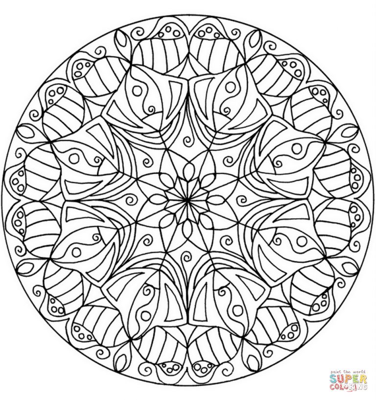 Advanced Mandala Coloring Pages Advanced Mandalas Coloring Pages Free