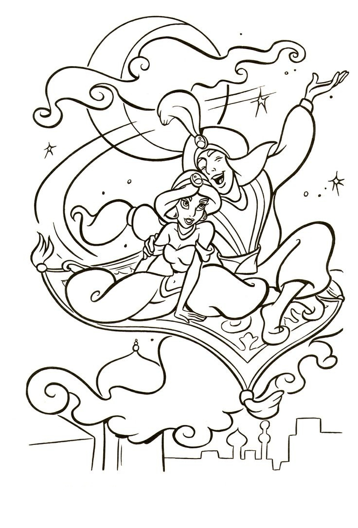 23+ Exclusive Picture of Aladdin Coloring Pages - birijus.com