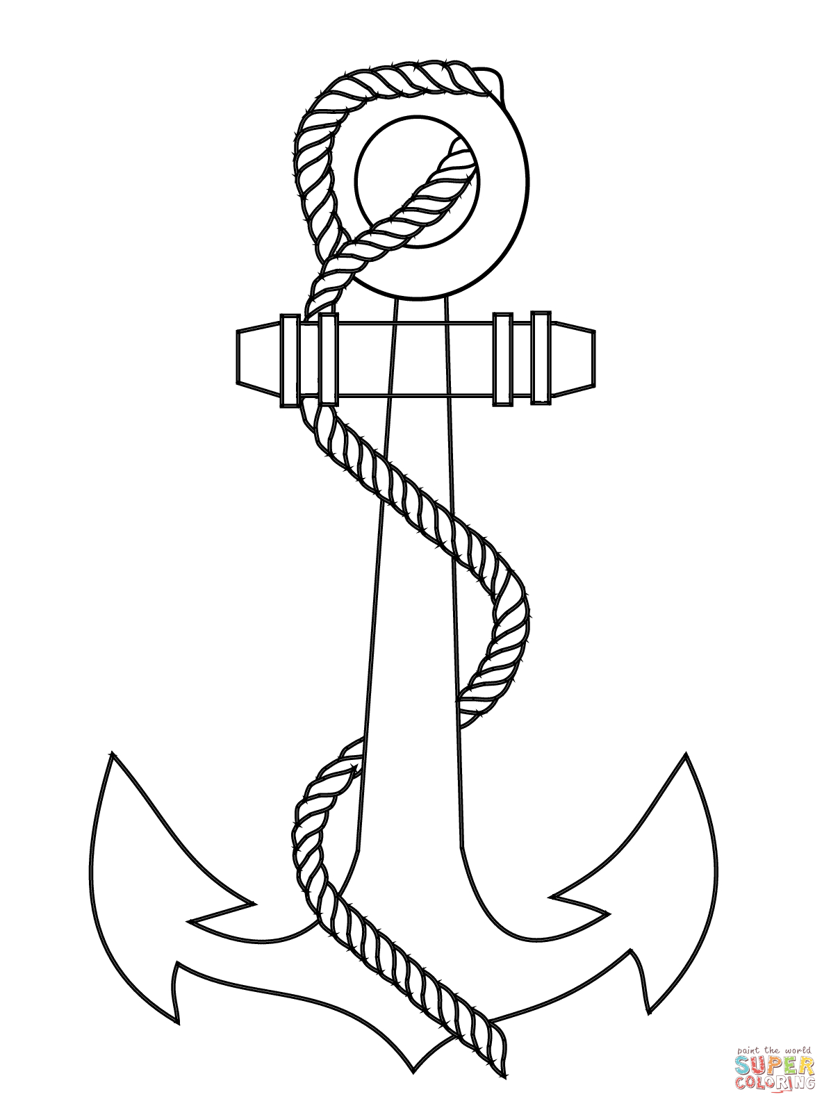 23+ Beautiful Photo of Anchor Coloring Page