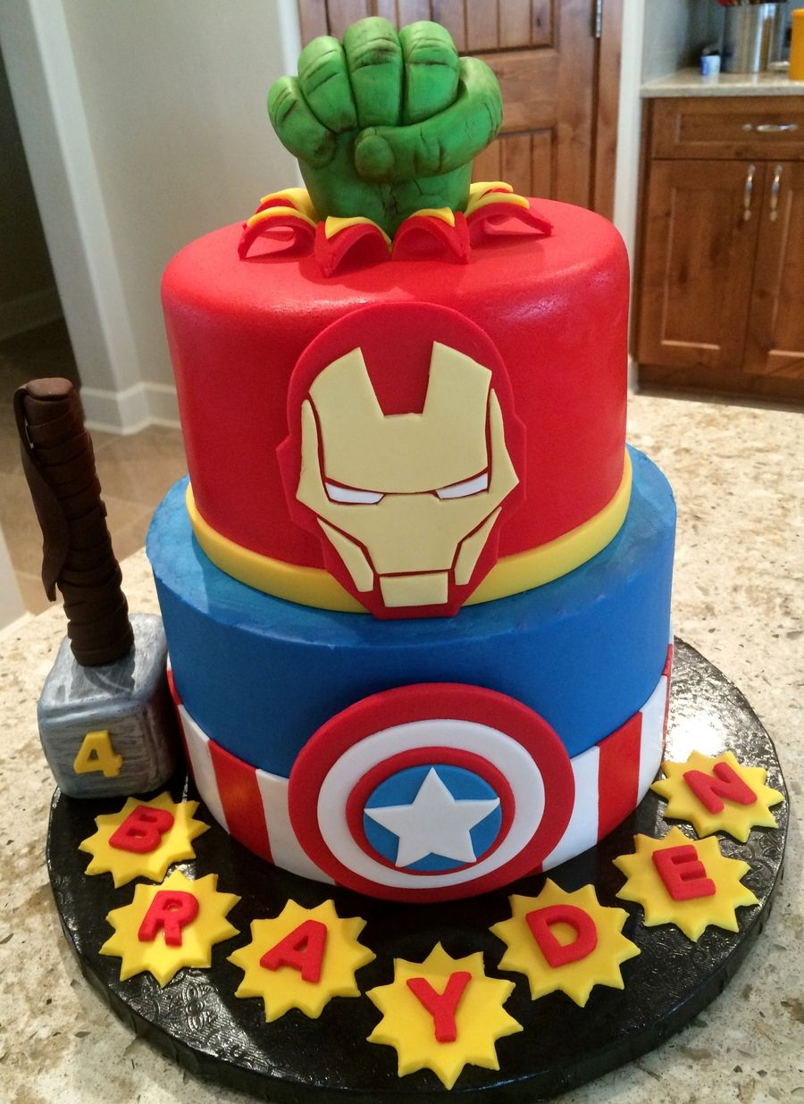 Avengers Birthday Cake I Did This Cake For My Grandson Who Is Obsessed Beautiful Cakes