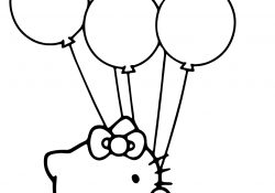 Balloon Coloring Pages Hello Kitty With Balloons Coloring Page Free Printable Coloring Pages