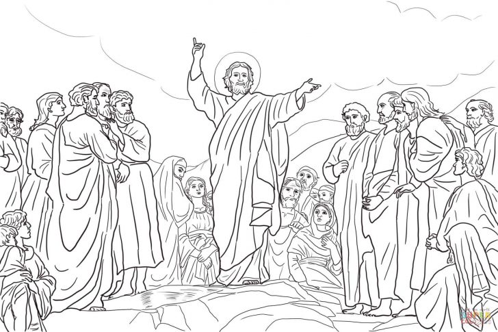 Beatitudes Coloring Pages Jesus Teaches The Beatitudes Coloring Page ...