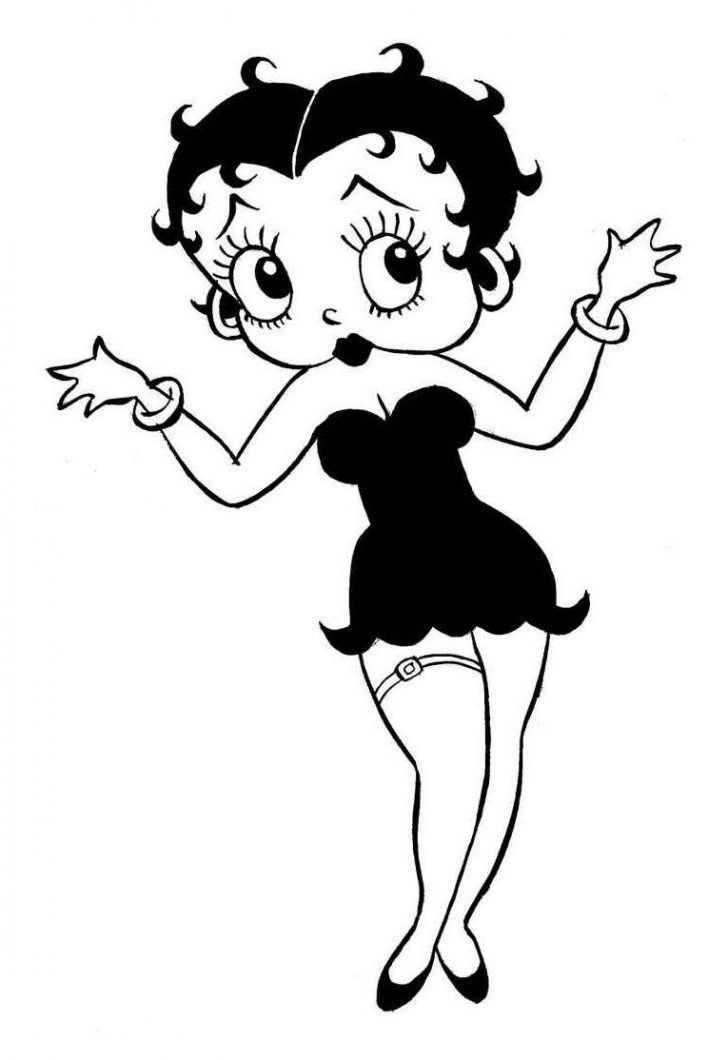 Betty Boop Coloring Pages Awesome Betty Boop Coloring Pages Hand ...