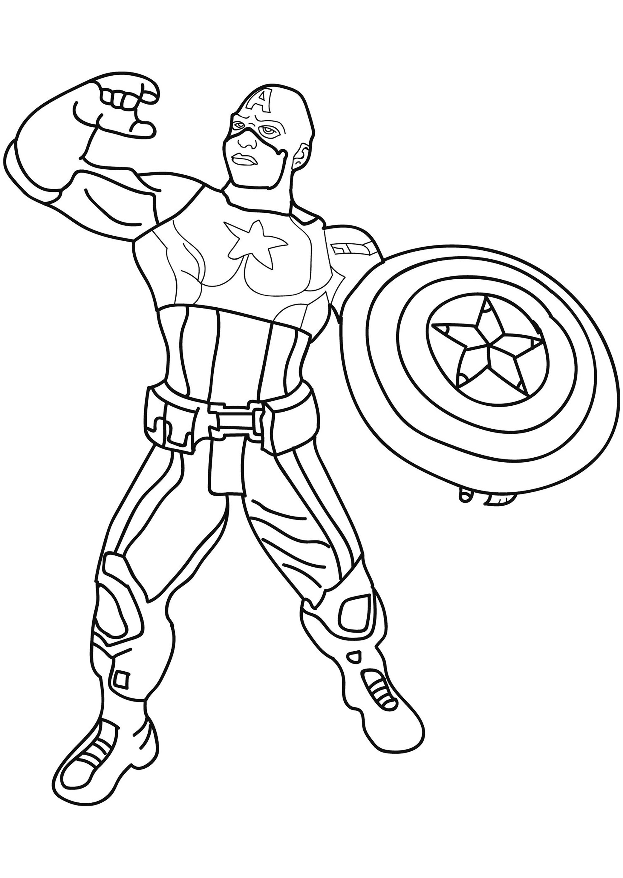 Captain America Coloring Page Captain America Captain America Kids ...