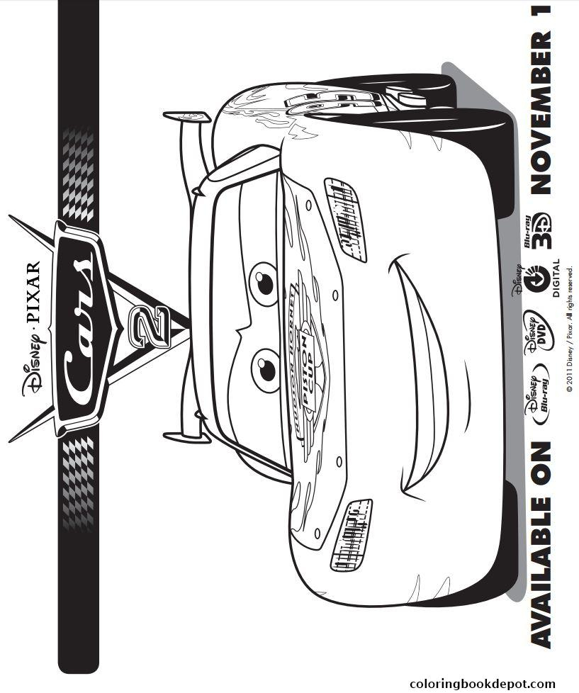 Cars 2 Coloring Pages Lightning Mcqueen Cars 2 Coloring Pages - birijus.com