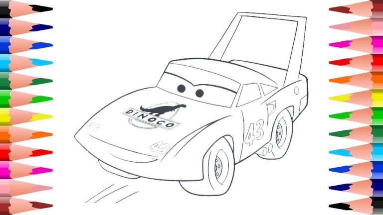 Cars Coloring Pages Coloring Disney Pixar Cars Painting King Dinoco ...