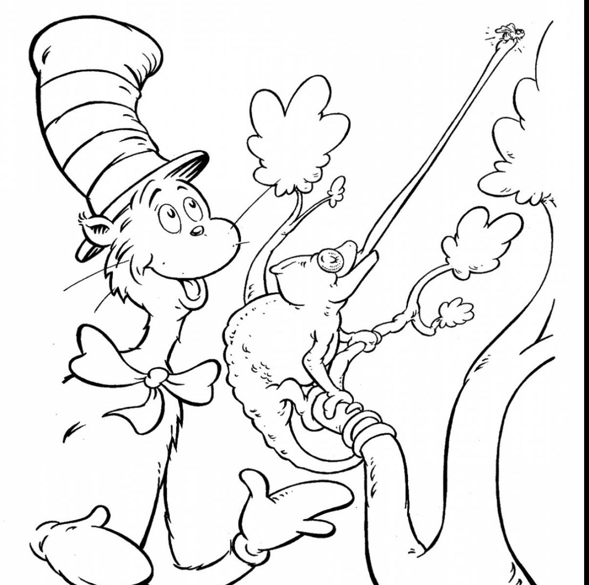 Cat In The Hat Coloring Page Cat And The Hat Coloring Pages Free At ...