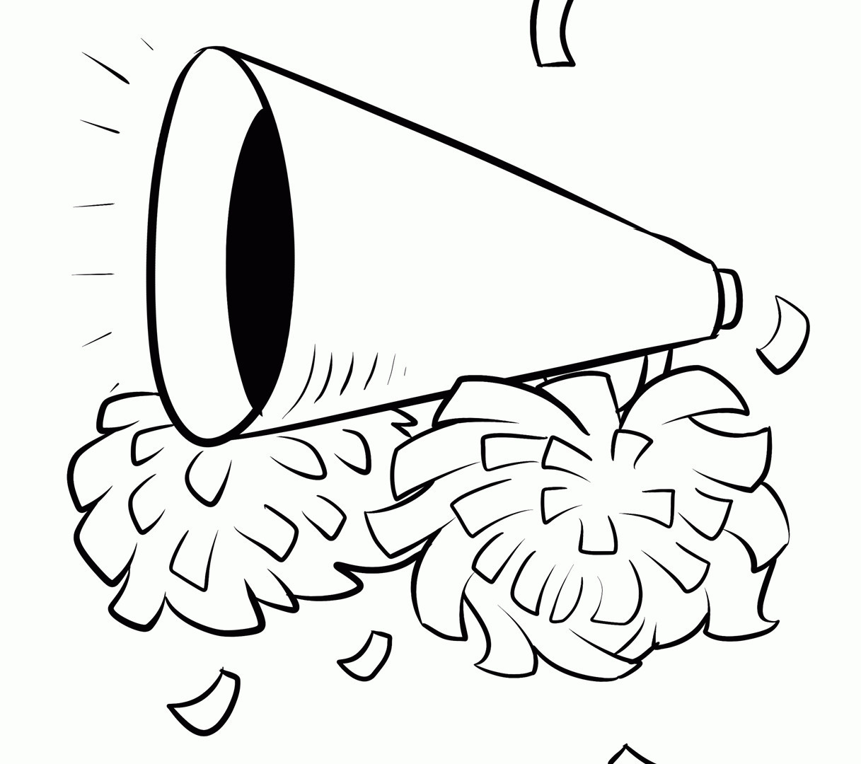 Cheerleading Coloring Pages Cheer Coloring Pages Cheerleading Megaphone