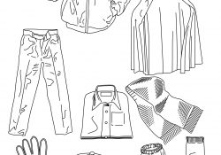 Clothes Coloring Pages Various Clothes Coloring Page Free Printable Coloring Pages