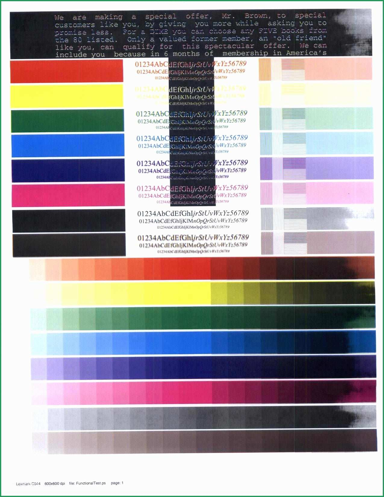 Epson 1410 Test Color