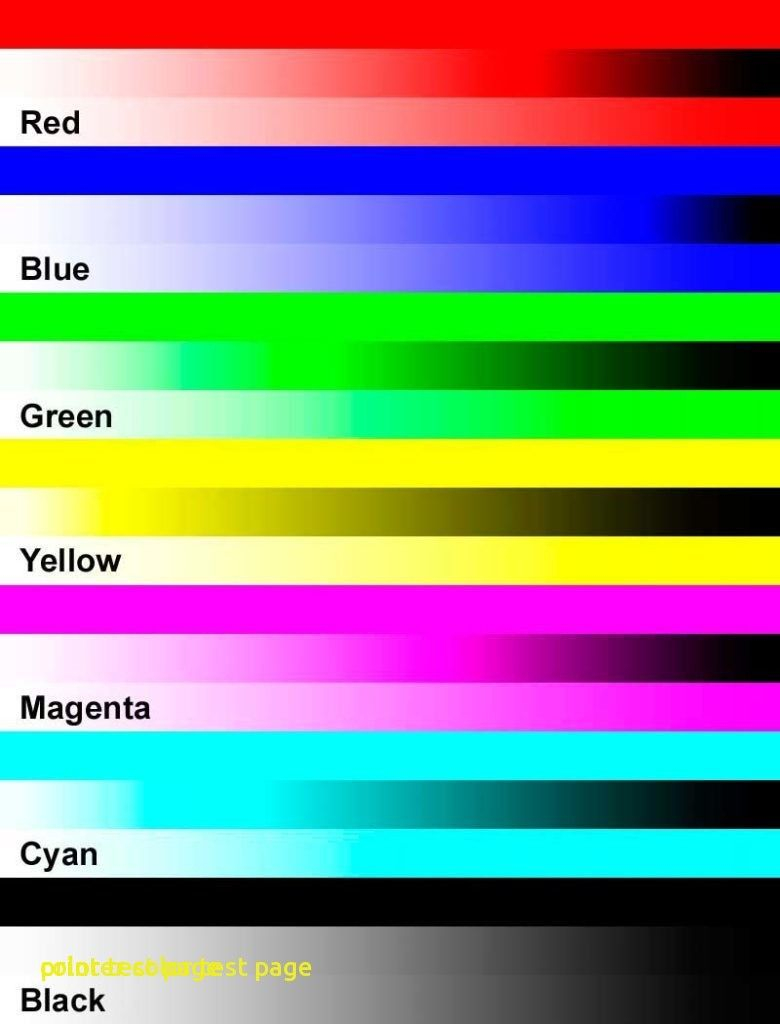 Colour Laser Printer Test Page - Reverasite