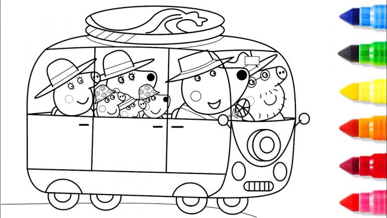 Coloring Pages Cars Peppa Pig Driving A Car Coloring Pages Peppa ...