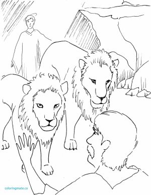 Daniel And The Lions Den Coloring Page Daniel And The Lions Den ...