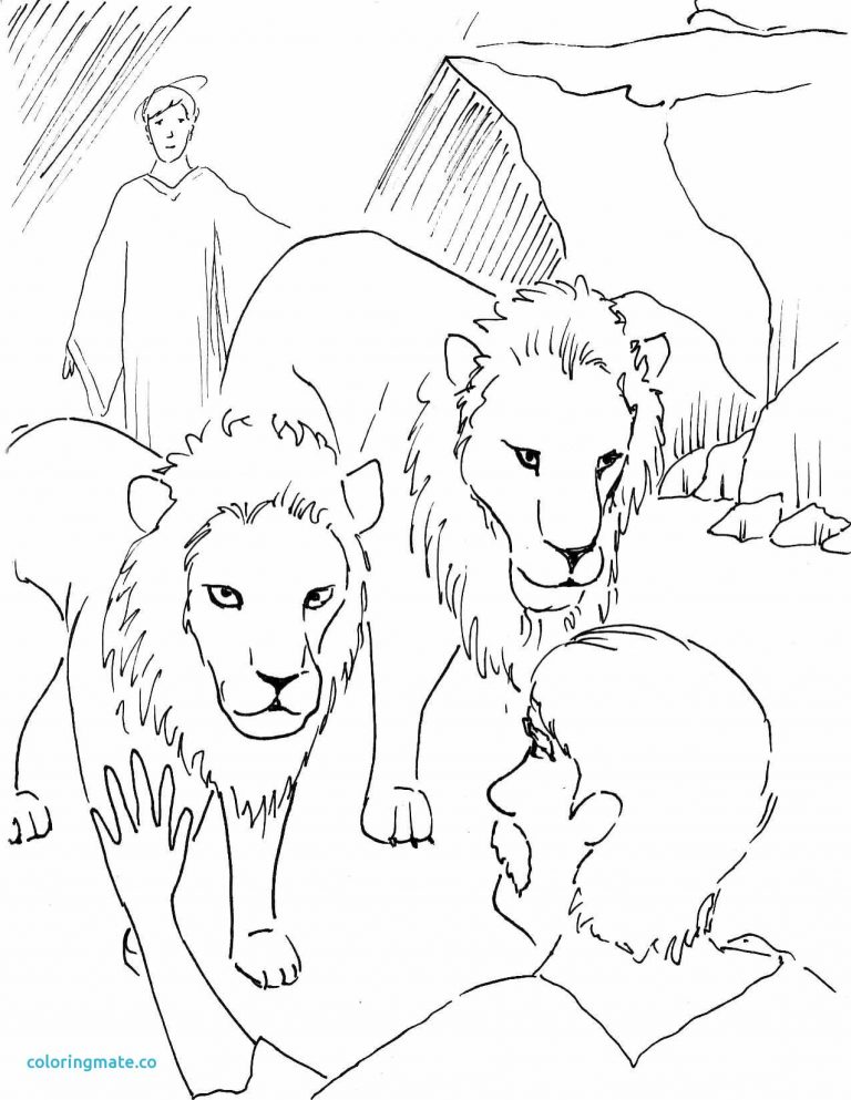 Daniel And The Lions Den Coloring Page Daniel And The Lions Den ...