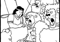 Daniel And The Lions Den Coloring Page Daniel In The Lions Den