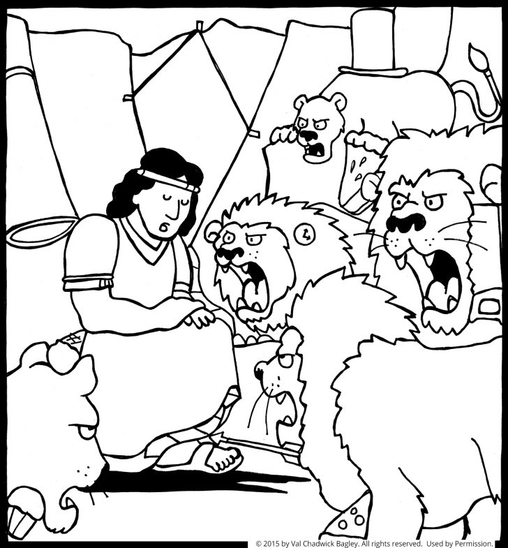 Daniel And The Lions Den Coloring Page Daniel In The Lions Den ...