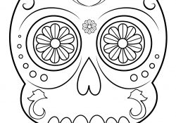 Day Of The Dead Coloring Pages Day Of The Dead Sugar Skull Coloring Page Free Printable Coloring