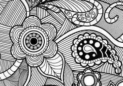 Design Coloring Pages Flowers Paisley Design Coloring Pages Hellokids