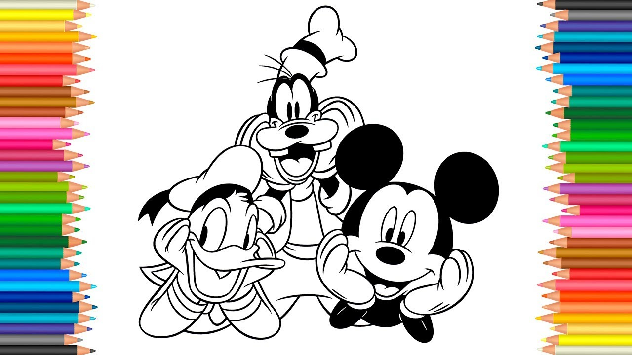Donald Duck Coloring Pages Mickey Goofy And Donald Duck Coloring Book L ...