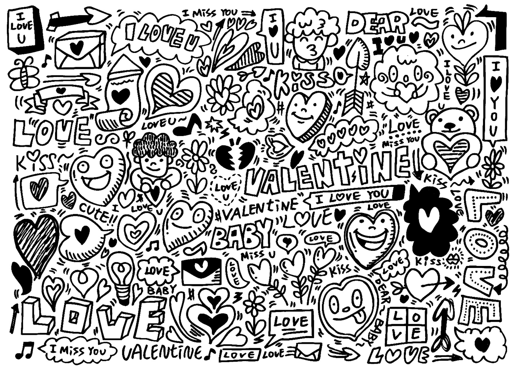 25+ Excellent Picture of Doodle Coloring Pages - birijus.com