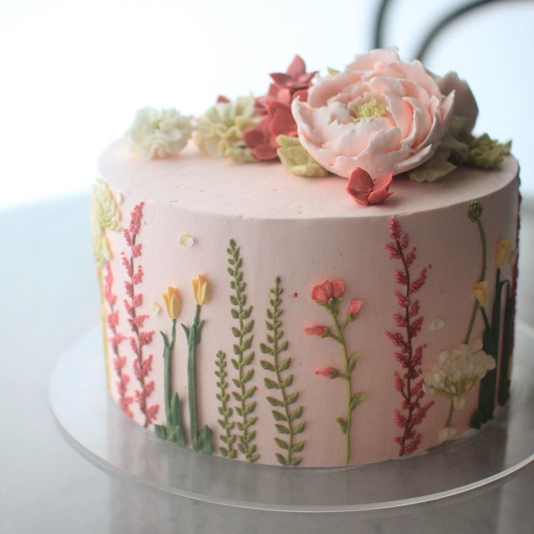 25+ Elegant Image of Flower Birthday Cakes - birijus.com