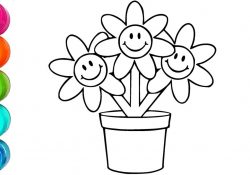 Flower Pot Coloring Page How To Draw And Color Flower Pot Cute Coloring Pages Video For