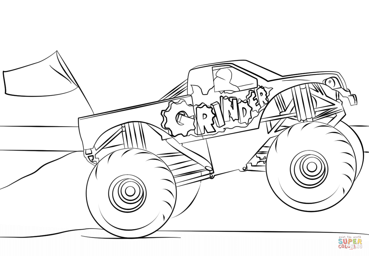 Grave Digger Coloring Pages Grave Digger Color Page Coloring Pages ...