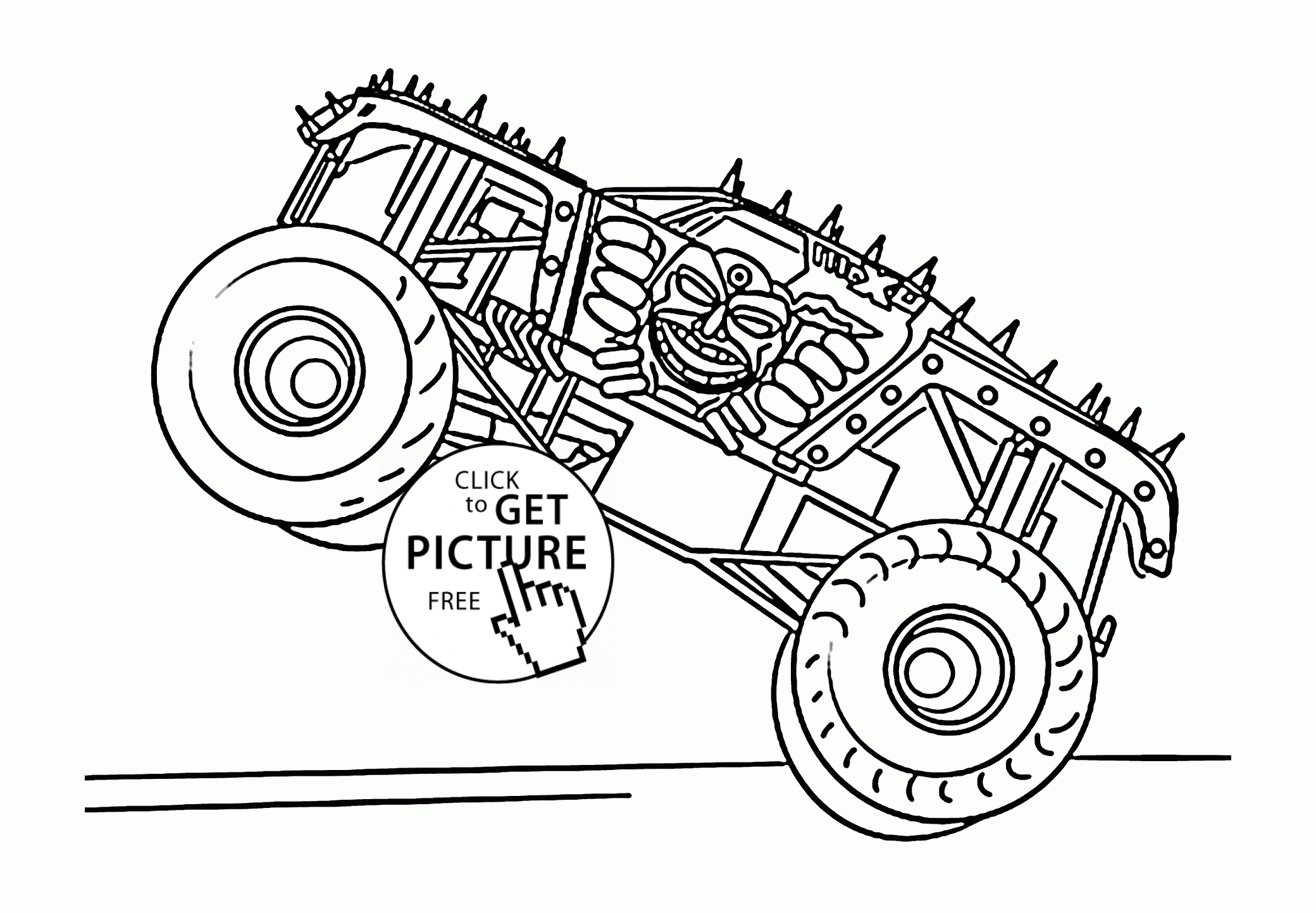 Best Photo of Grave Digger Coloring Pages
