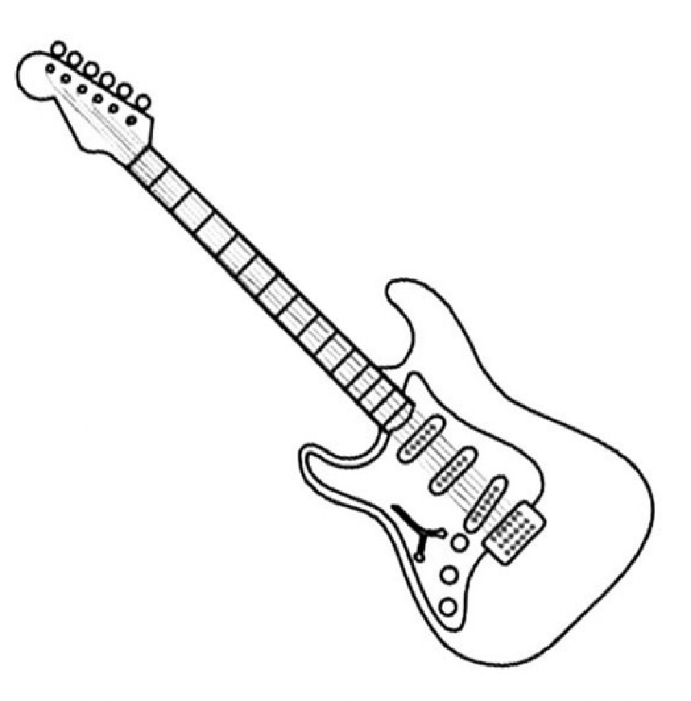 23+ Creative Picture of Guitar Coloring Page - birijus.com