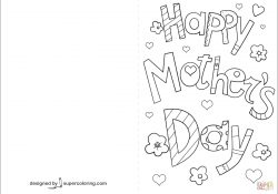 Happy Mothers Day Coloring Pages Happy Mothers Day Card Coloring Page Free Printable Coloring Pages