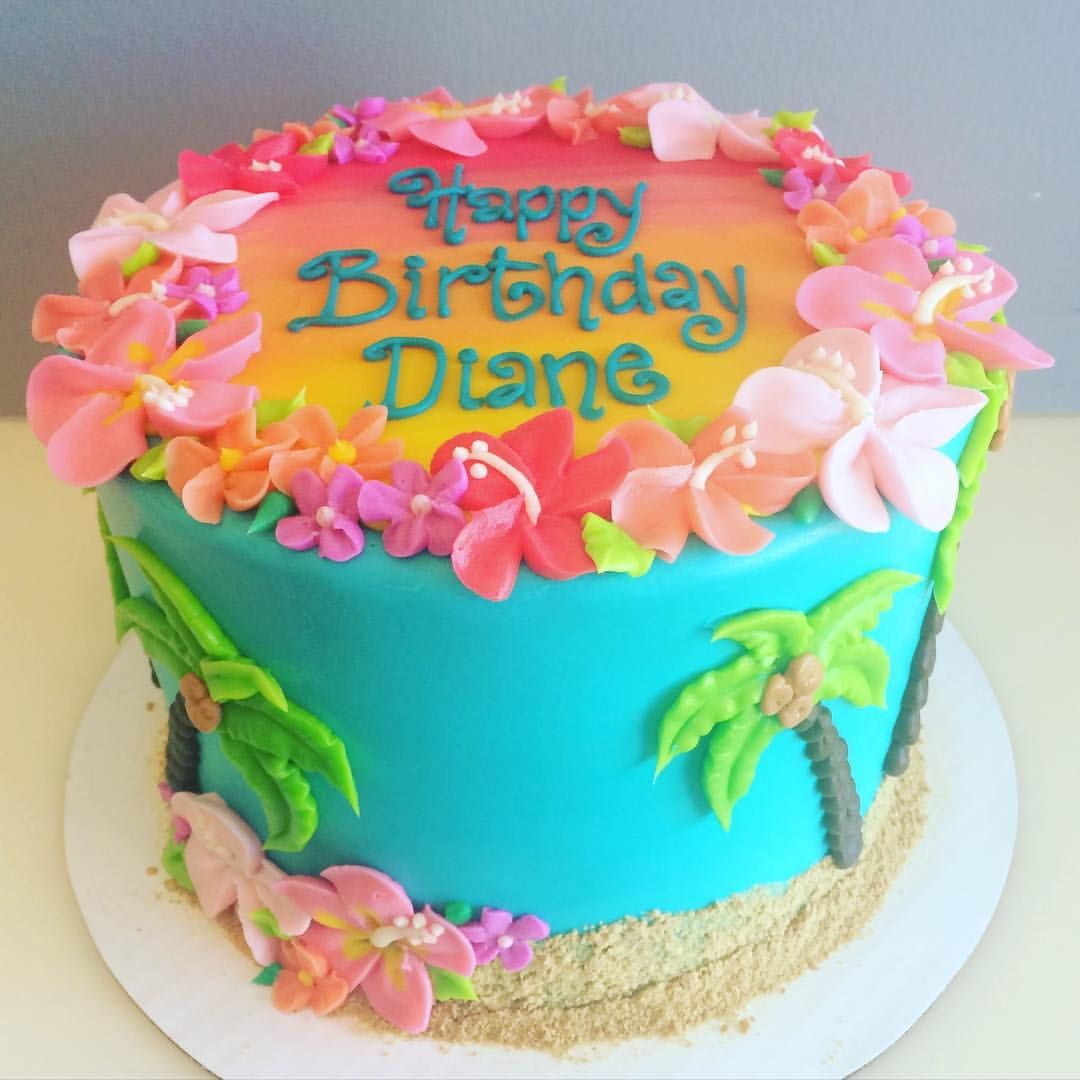 Hawaiian Birthday Cake Hawaiian Birthday Cake Desserts Pinte