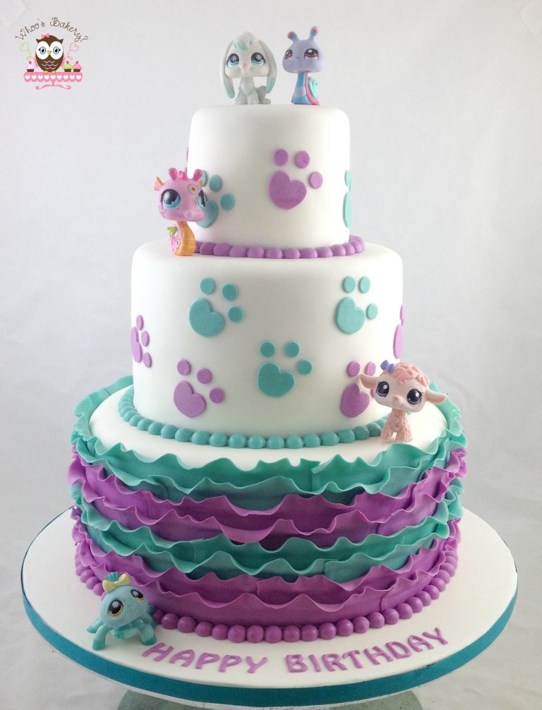 Littlest Pet Shop Birthday Cake Little Pet Shop Cake Paw Print Cake ...