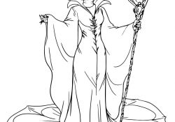 Maleficent Coloring Pages Maleficent With Cane Coloring Pages Hellokids