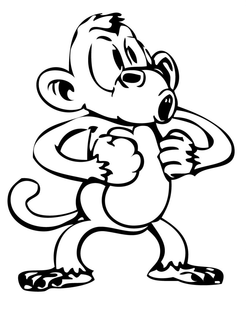 Monkey Coloring Pages 50 Outstanding Monkey Coloring Pages Free ...