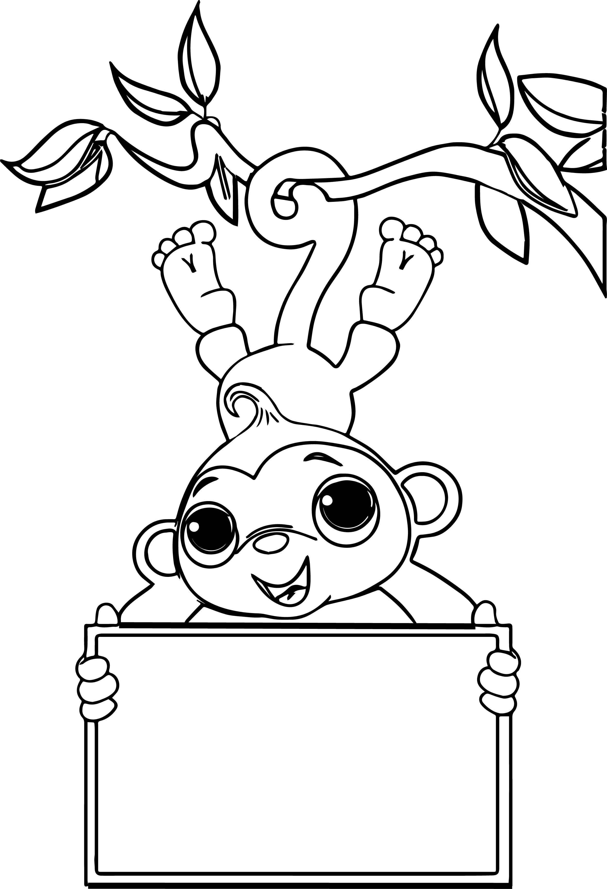 21 best image of monkey coloring pages birijus