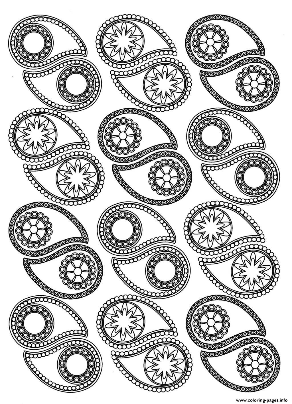 Paisley Coloring Pages Adult Paisley Coloring Pages Printable - birijus.com