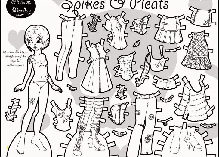 Paper Doll Coloring Pages Doll Coloring Unique Image Coloring Pages ...